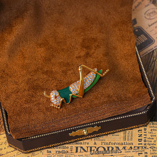 Sweater Grasshopper Brooch